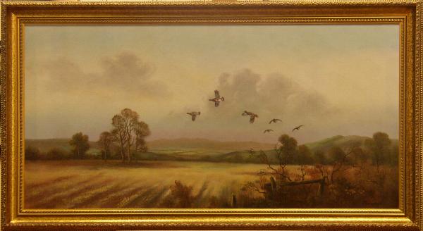 Grouse Flying over Fields by Reeves Wendy